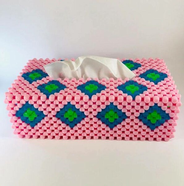 Boîte à Mouchoirs Perles Créative