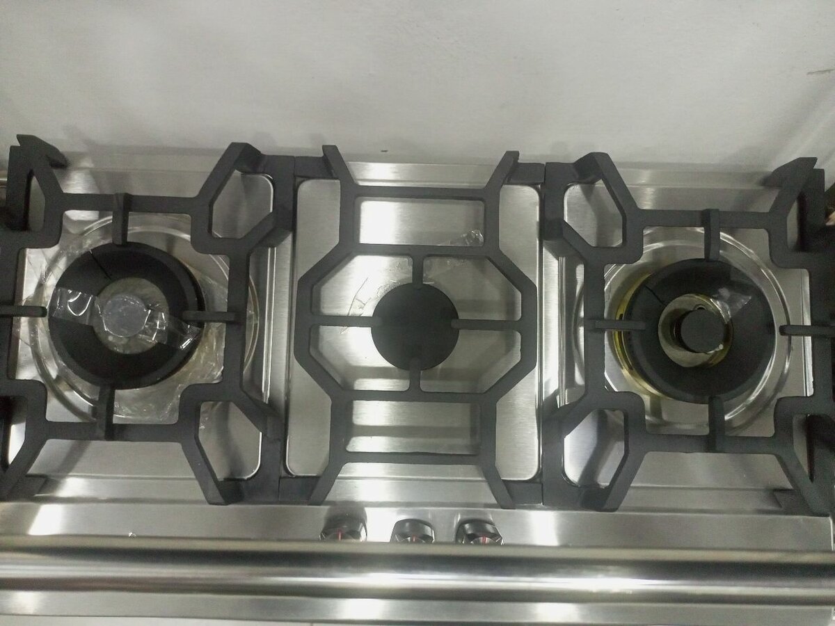 Light flame steel hob