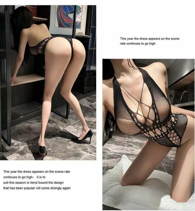 Body sexy en résille noire