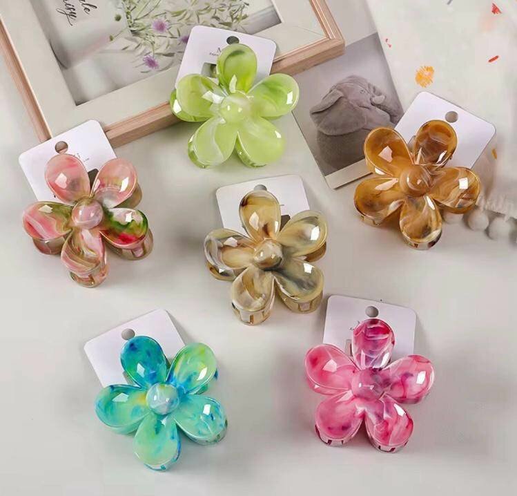 Pinces À Cheveux Fleurs Colorées