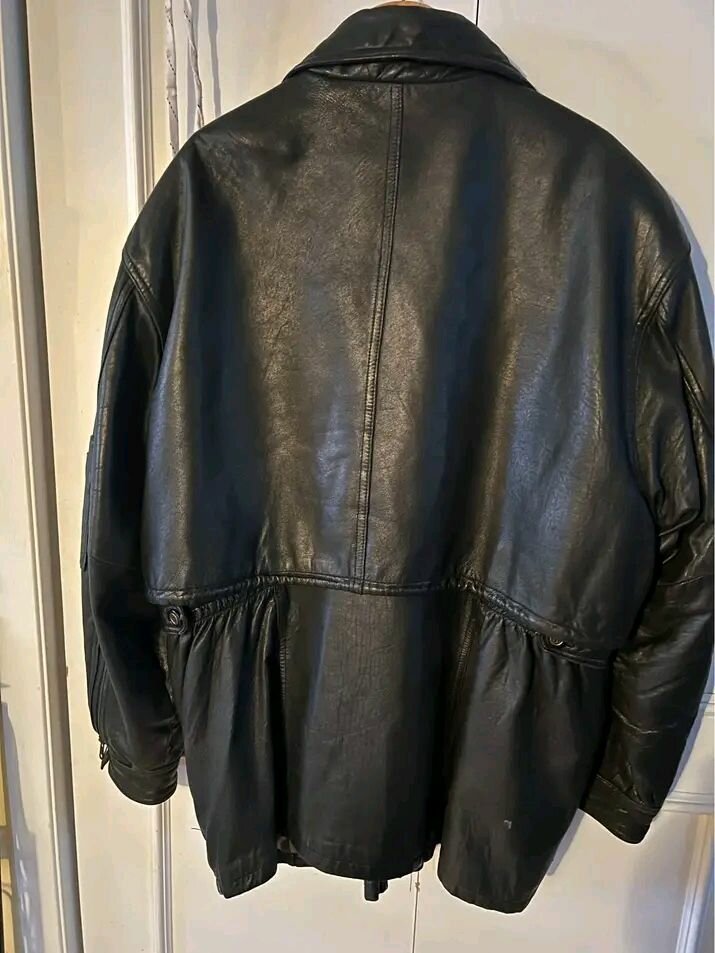 Veste en cuir vintage homme