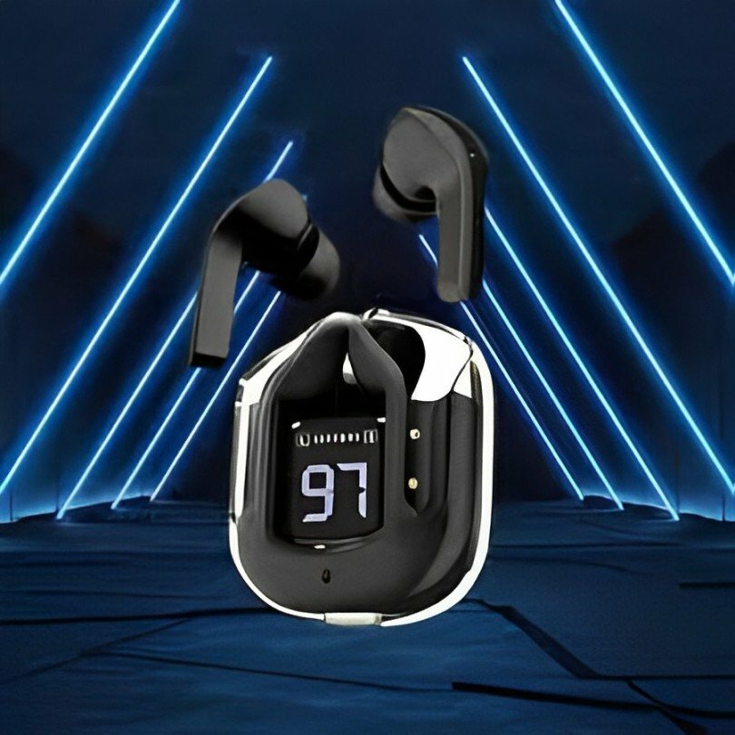 ultrapods max wireless earbuds stereo sound 3d display transparent