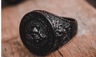 Turkish Design Ring For Men and Boy black colours best quality