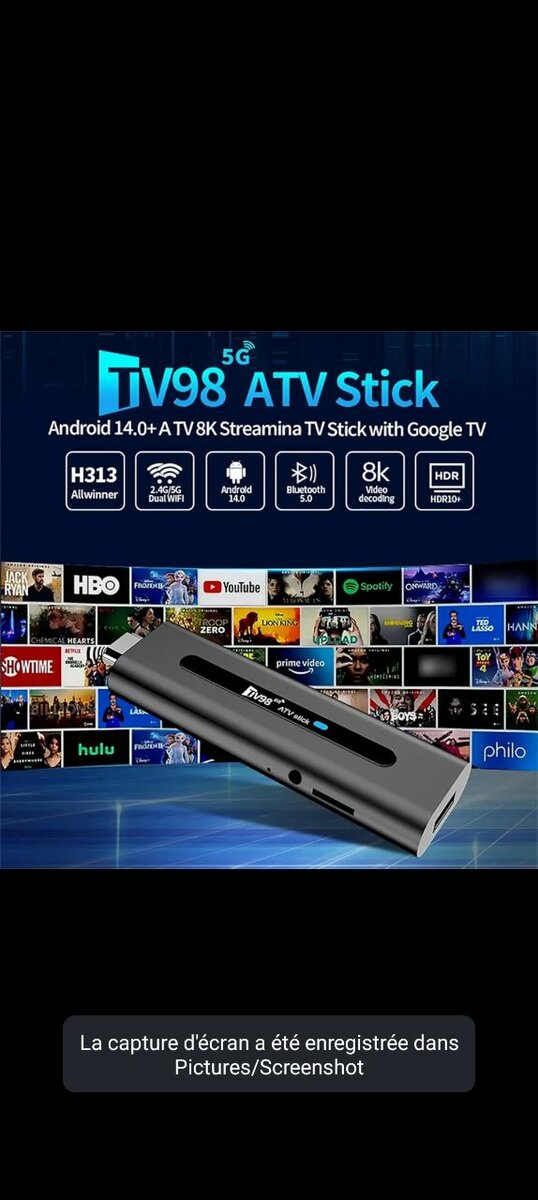 Clé TV Android 8K