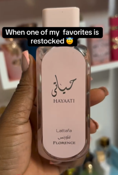 Hayaati Florence by lattafa Perfumes is a Floral Fruity Gourmand fragrance for women.