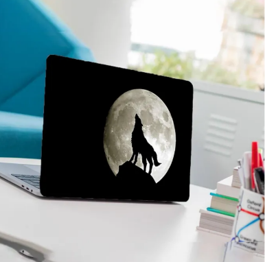 Wolf Laptop Back Skin-Laptop Skin Vinyl Sticker Decal, 13 13.3 14.6 15 15.4 15.6 inch Laptop Skin Sticker Cover For All Laptops