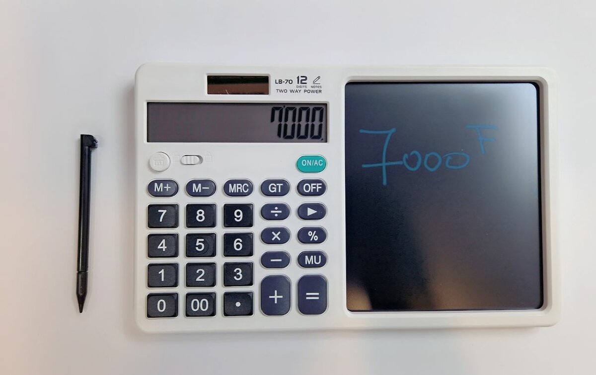 Calculatrice avec bloc-notes