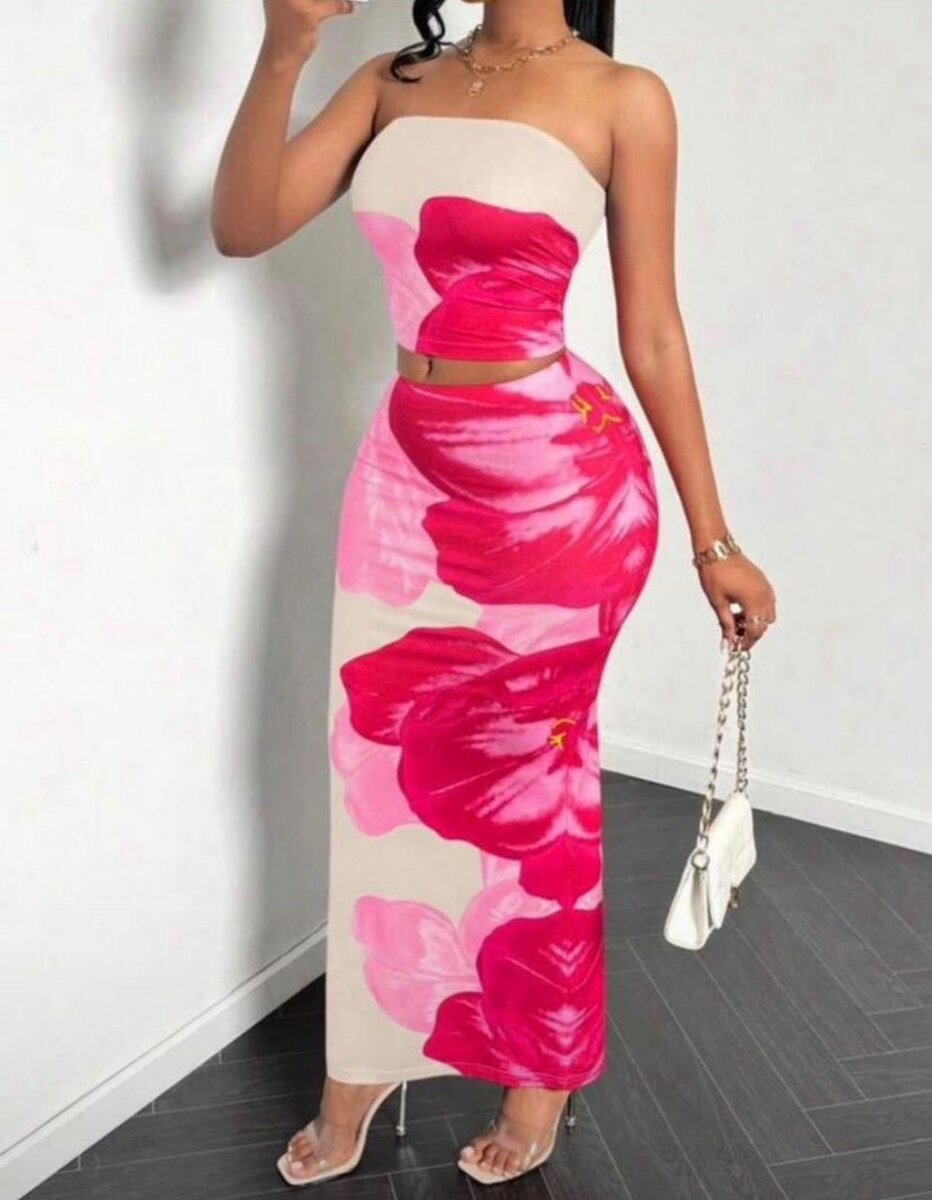 Robe Longue Imprimée Fleurie