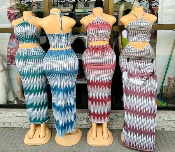 Robe longue été rayée