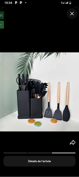 Ensemble d'ustensiles de cuisine en silicone