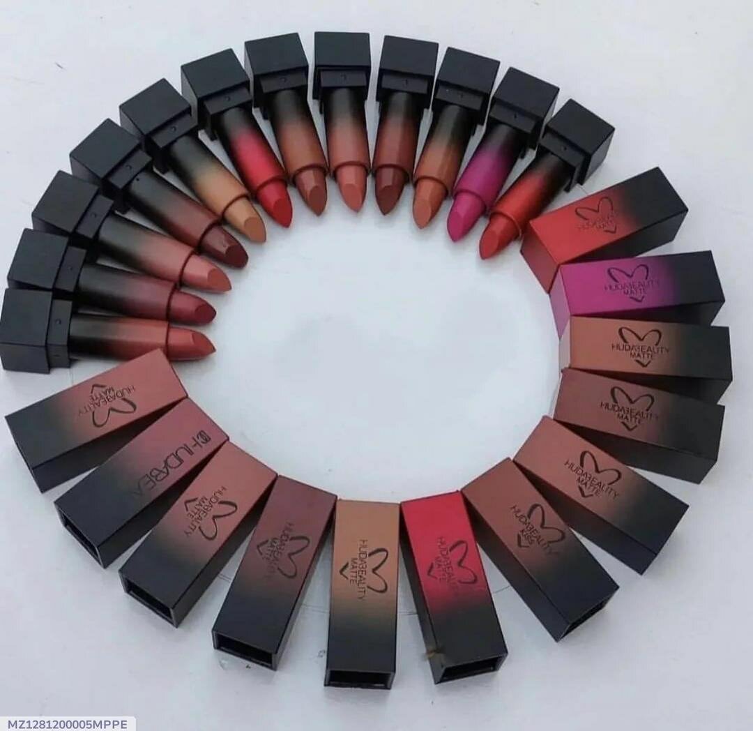 12Pcs Matte Finish Lipsticks
