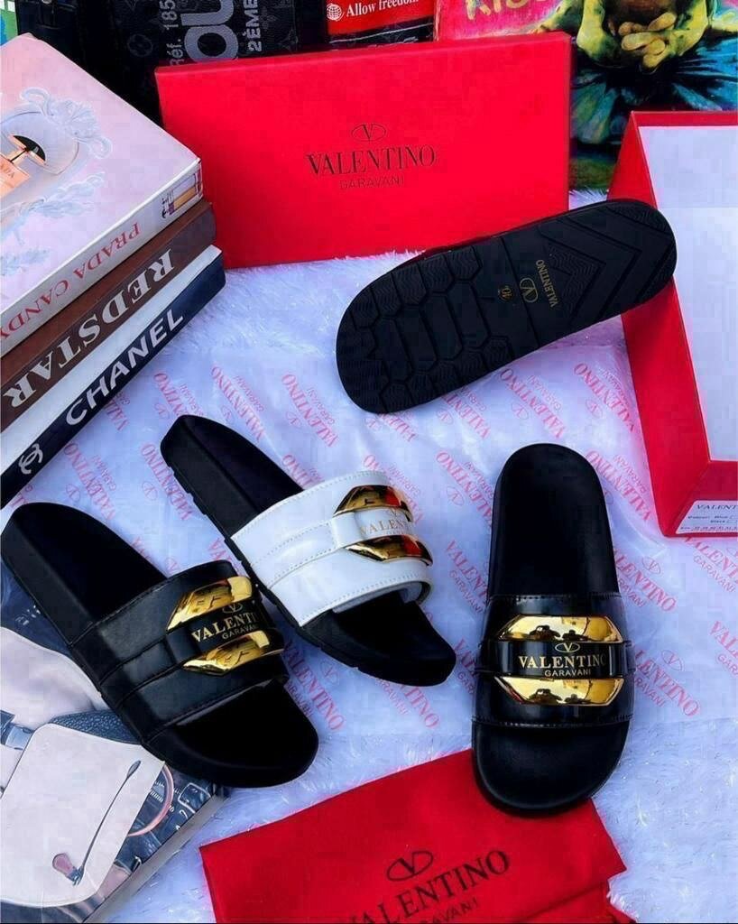 Valentino Solid Slides