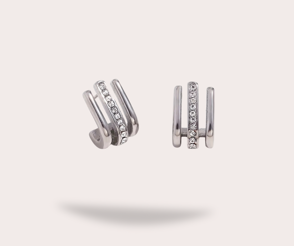 Boucles d'oreilles strass arg