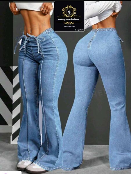 Jeans évasés taille haute