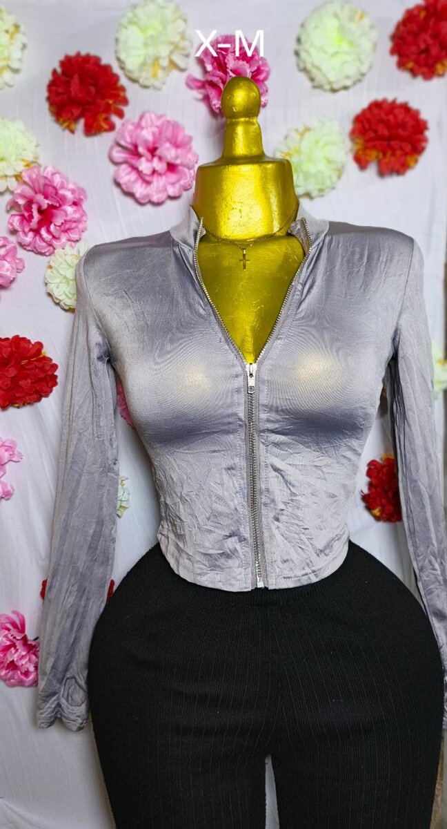 Veste courte zippée tendance