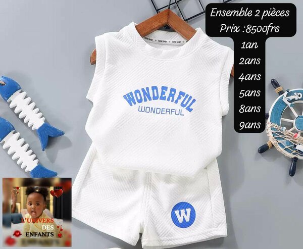 Complets 2 pieces pour garcons