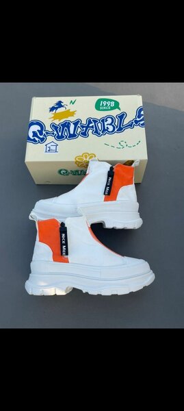 Baskets montantes blanches unisexes