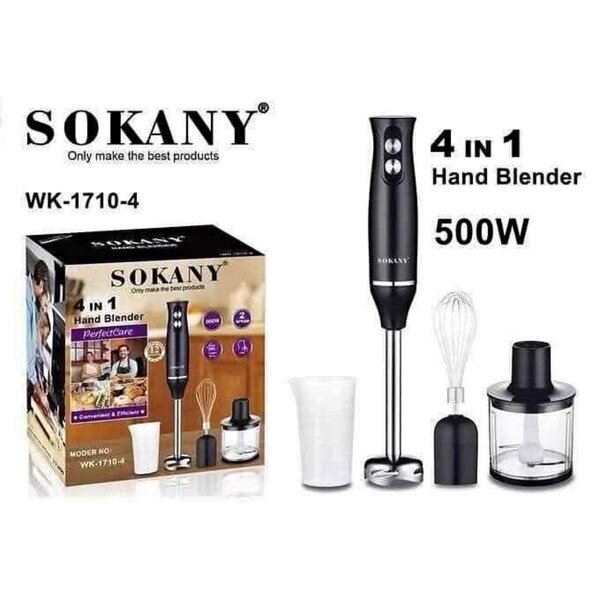 Mixeur Plongeant 4 en 1 SOKANY 500W