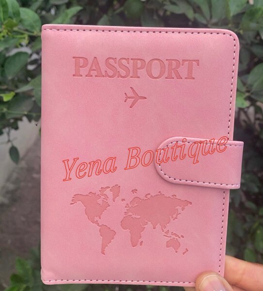 Porte-passeport rose élégant