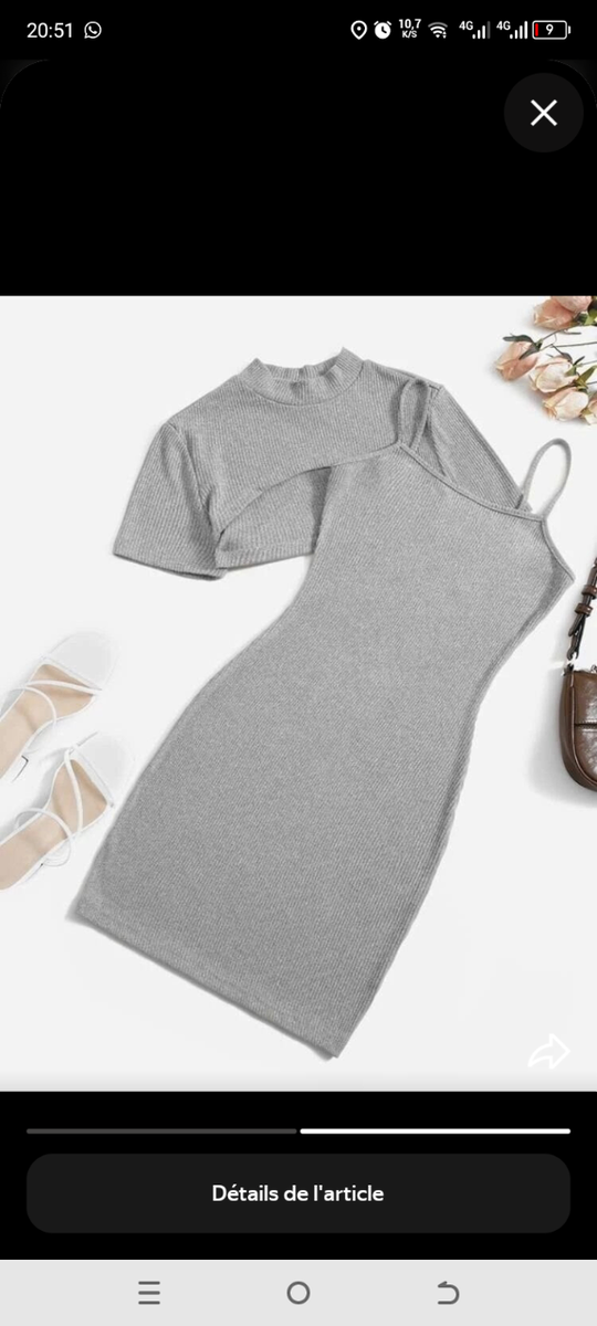 Robe moulante 2 en 1