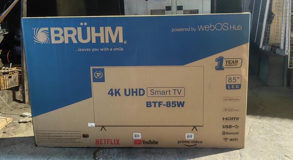 Bruhm 85 inches Digital satellite smart uhd 4k TV