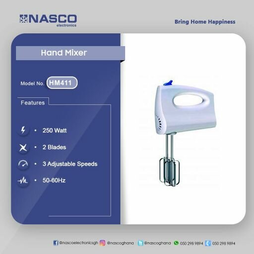 NASCO 250 WATT HAND MIXER