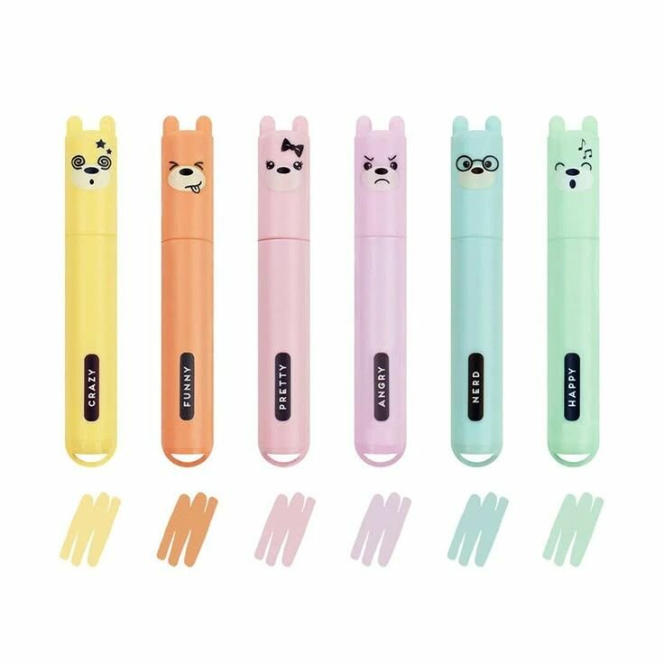 Stylos Surligneurs Pastel Amusants