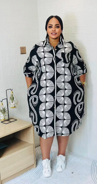 Robe chemise imprimée élégante