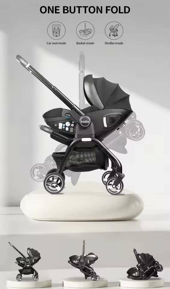 Poussette 3-en-1 Réglable