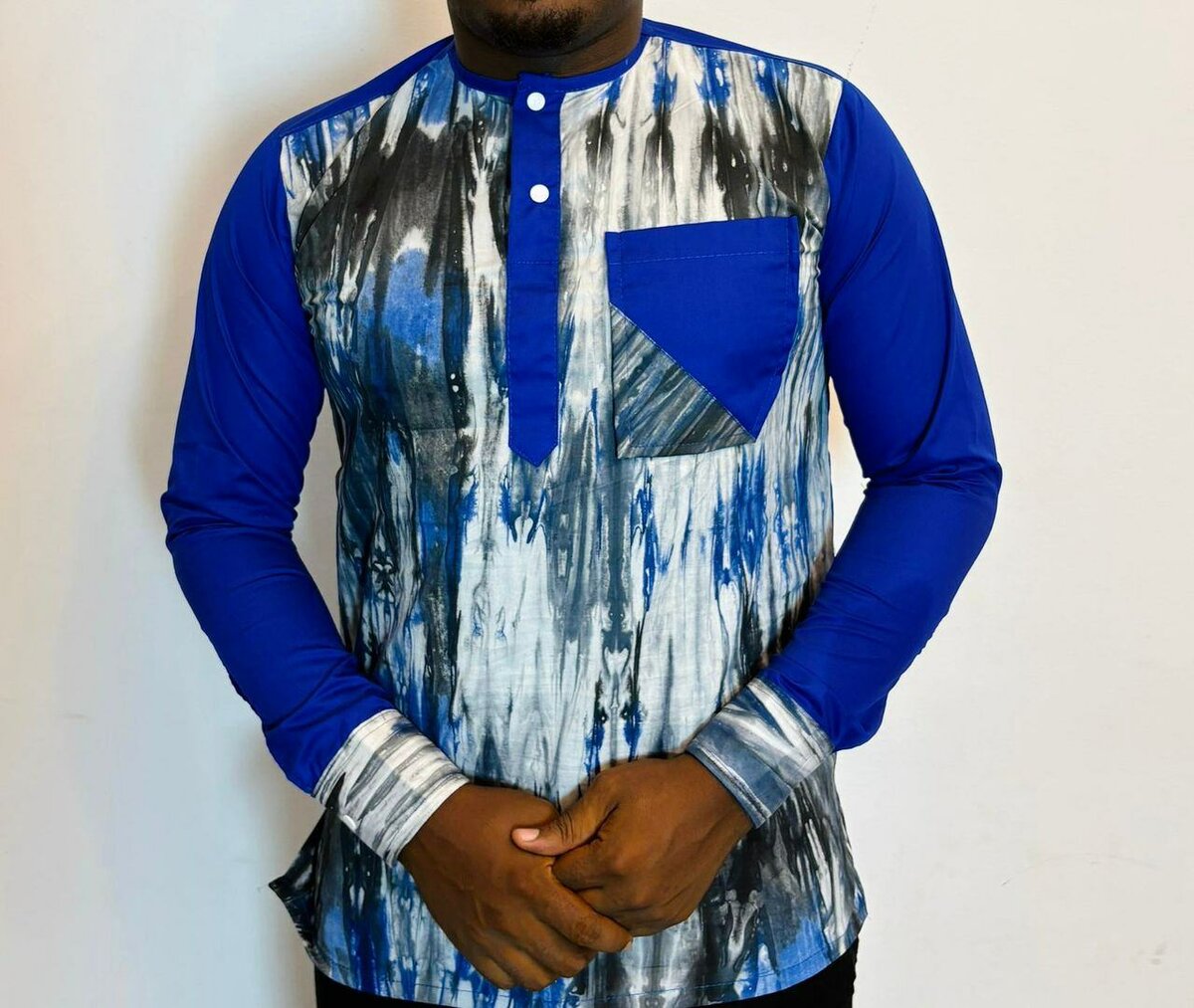 Chemise africaine en wax coloré