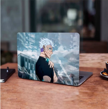 Gojo Satoru Aesthetic - Laptop back cover / skin / sticker for girls / boys - Vinyl Sticker Decal - For All Laptops - Sizes 13 13.3 14.6 15 15.4 15.6 inches Laptop