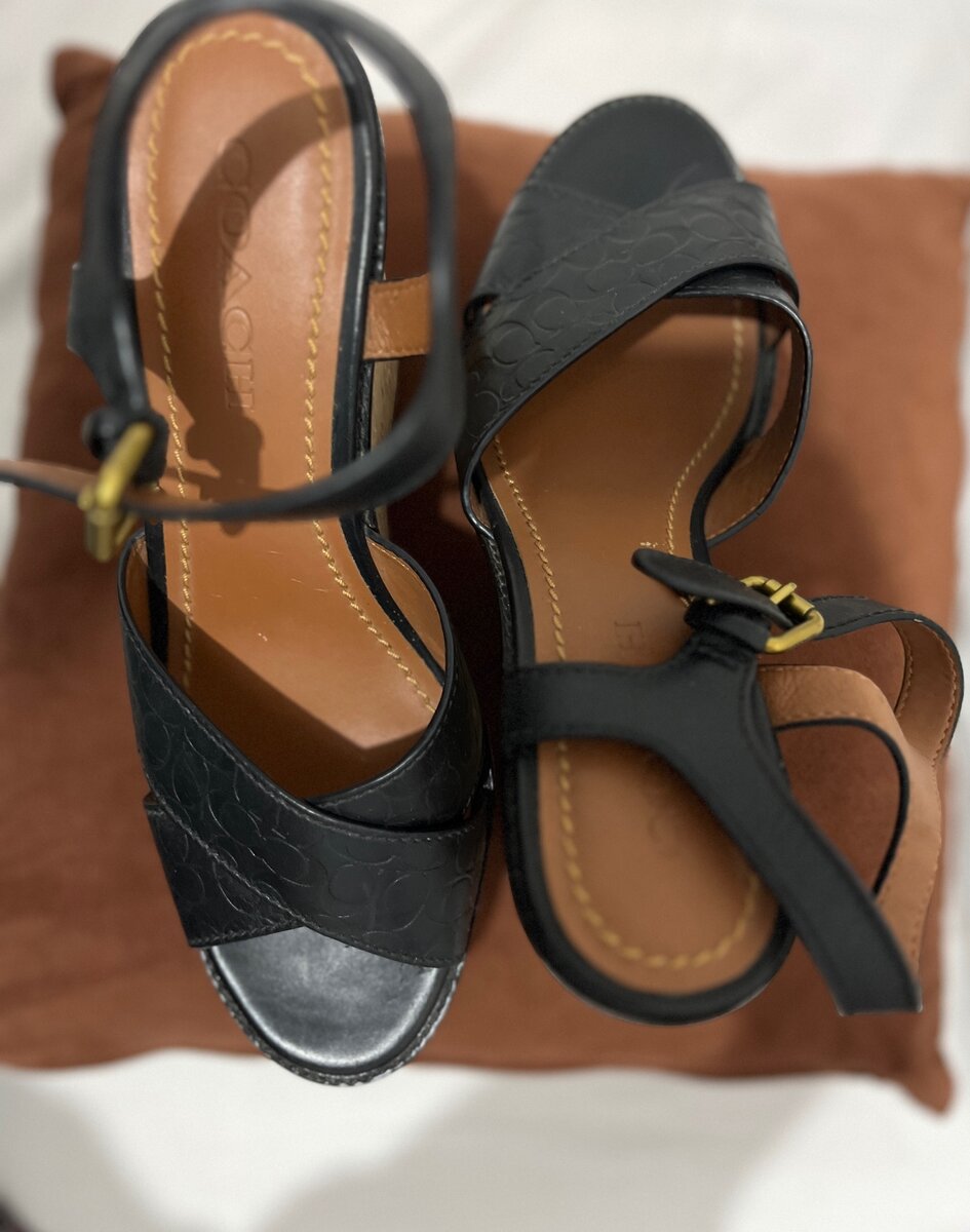 Sandales compensées "Coach"