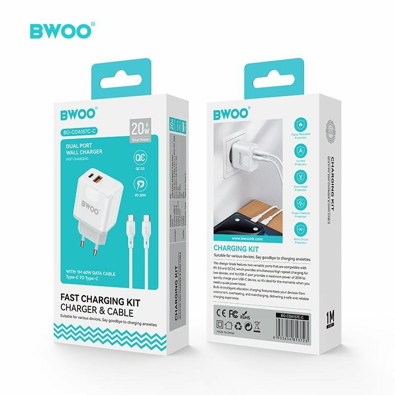 BWOO Chargeur 20 W type C