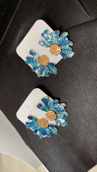 Boucles d'oreilles florales éclatantes