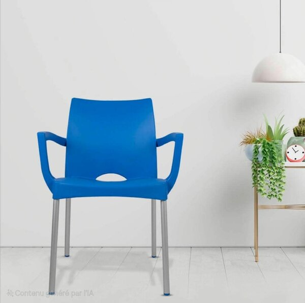 Chaise design bleue moderne