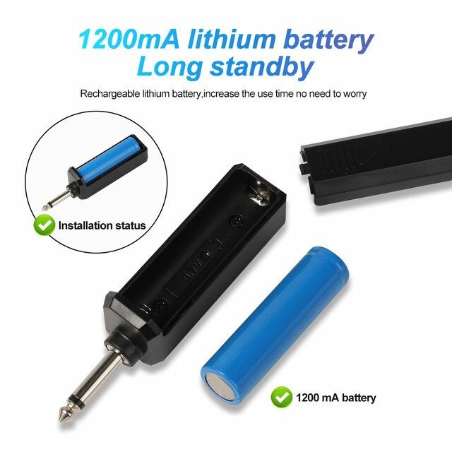 2 Wireless handheld microphone with charger battery