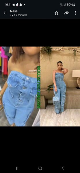 Combinaison en jean élégante