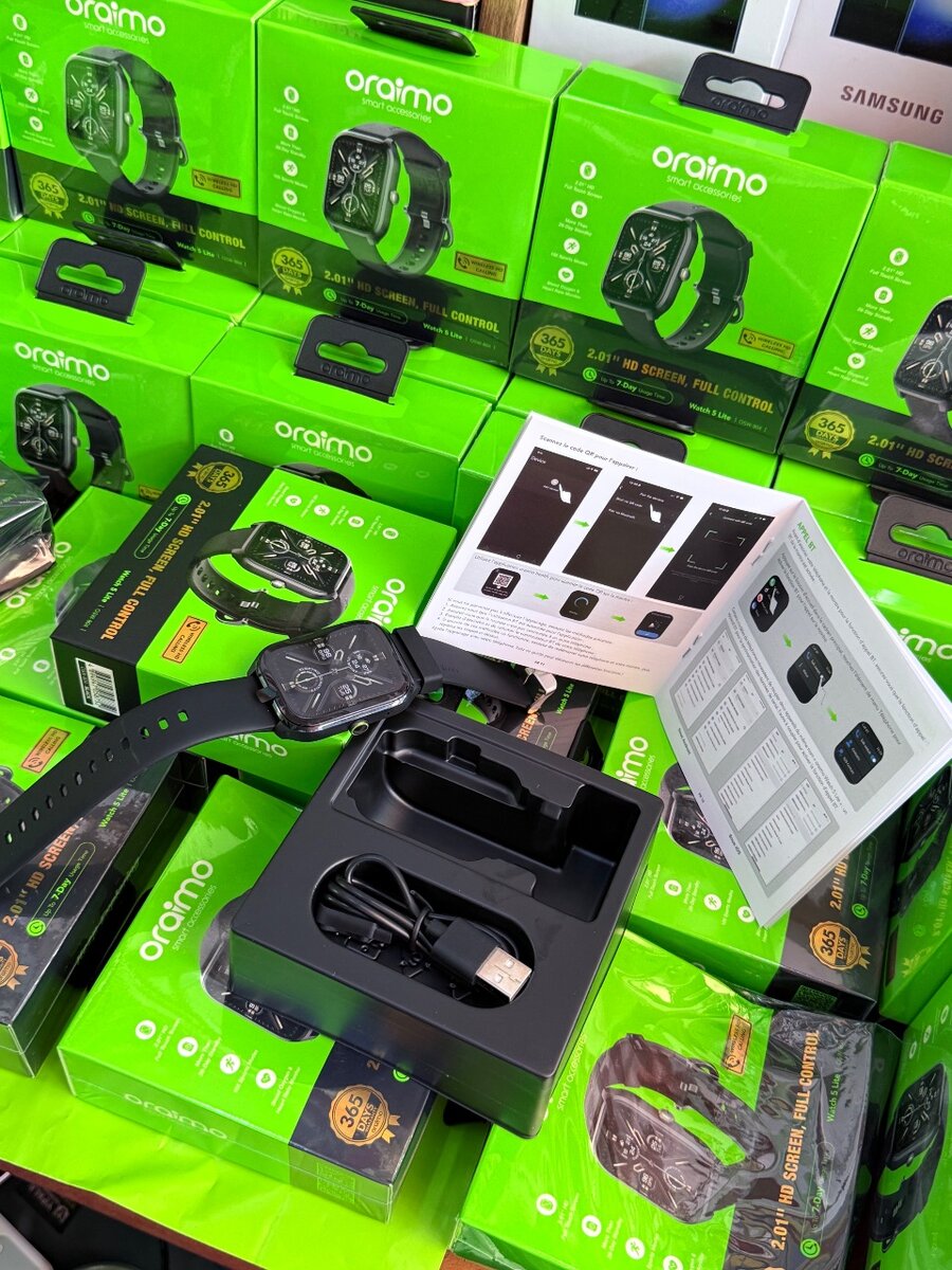 oraimo Watch 5 Lite Montre intelligente IP68 HD 2,01 pouces