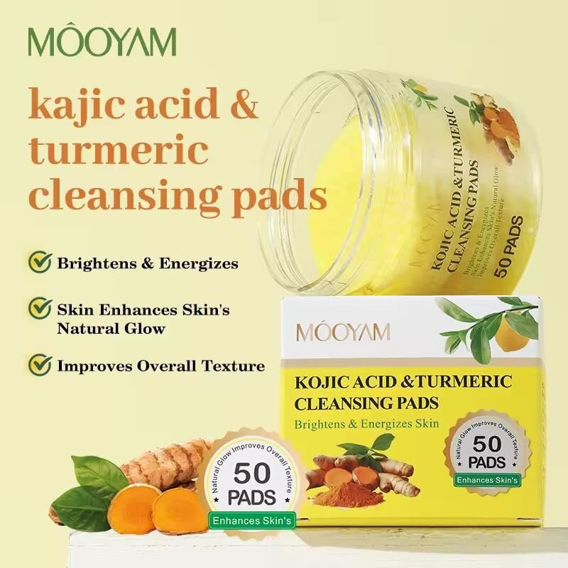 Pads démaquillants acide kojique et curcuma