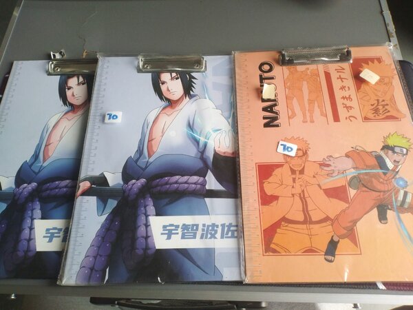 Naruto and Sasuke themed clipboard