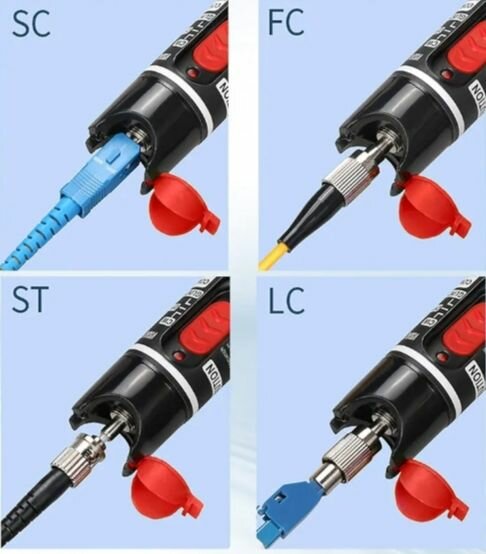 Testeur de fibre optique rouge