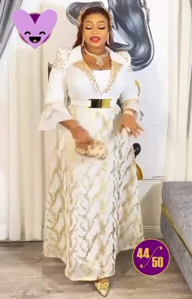 Femmes robe longue avec paillettes, taille 44-50