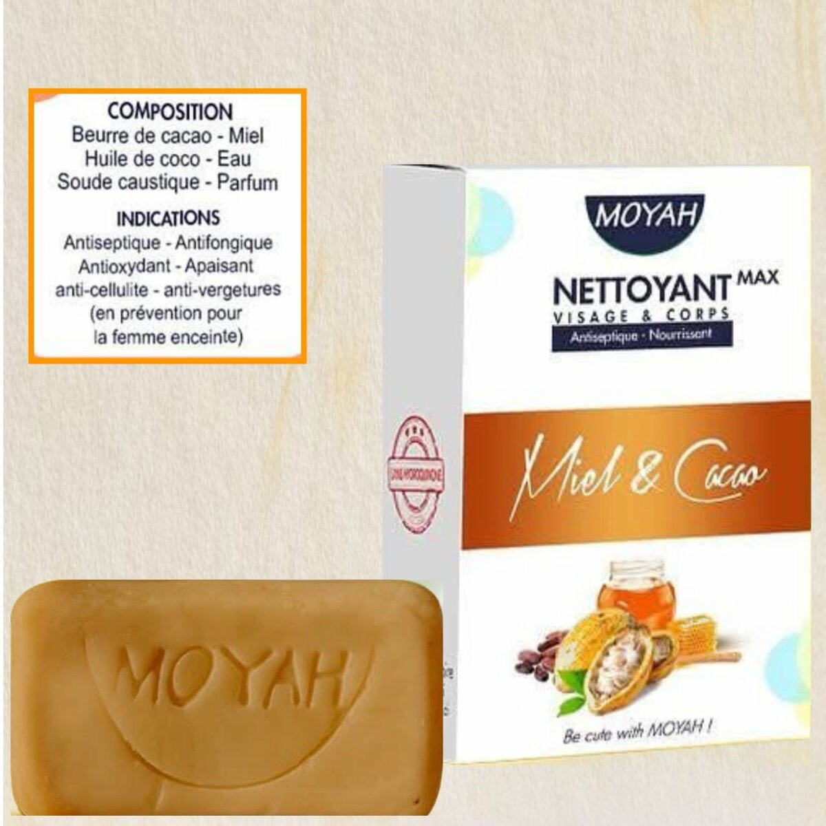 Savon Visage & Corps Miel & Cacao