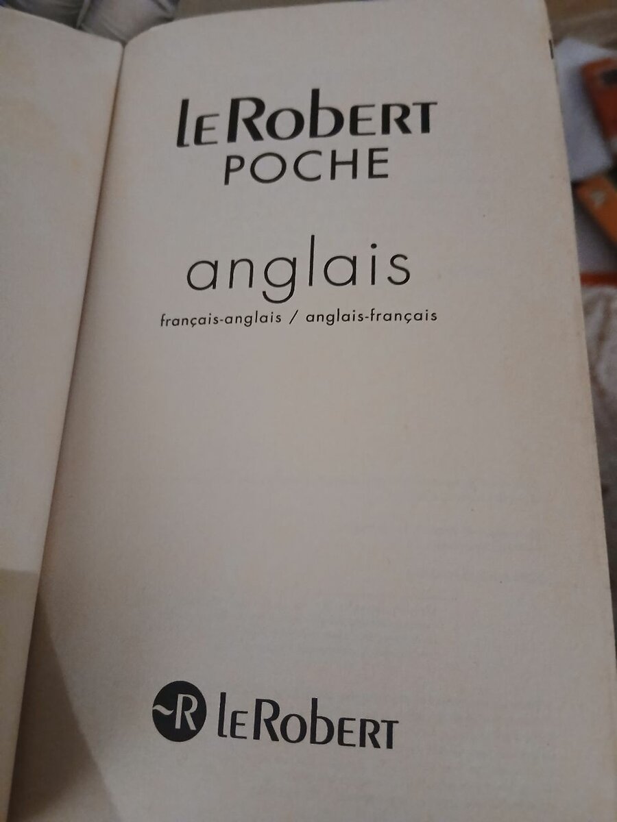Dictionnaire Le Robert Anglais