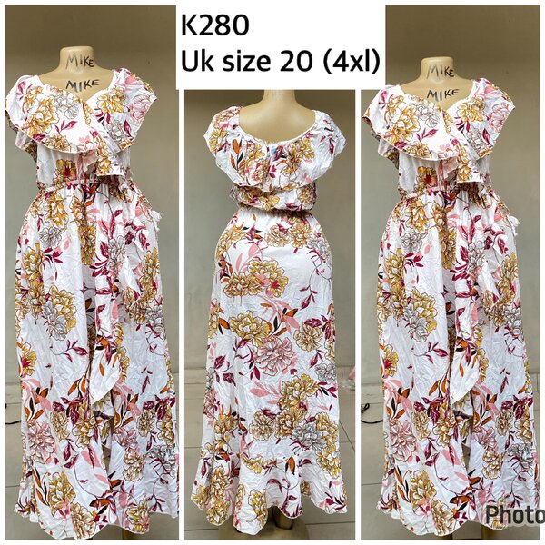 white dress with pattern