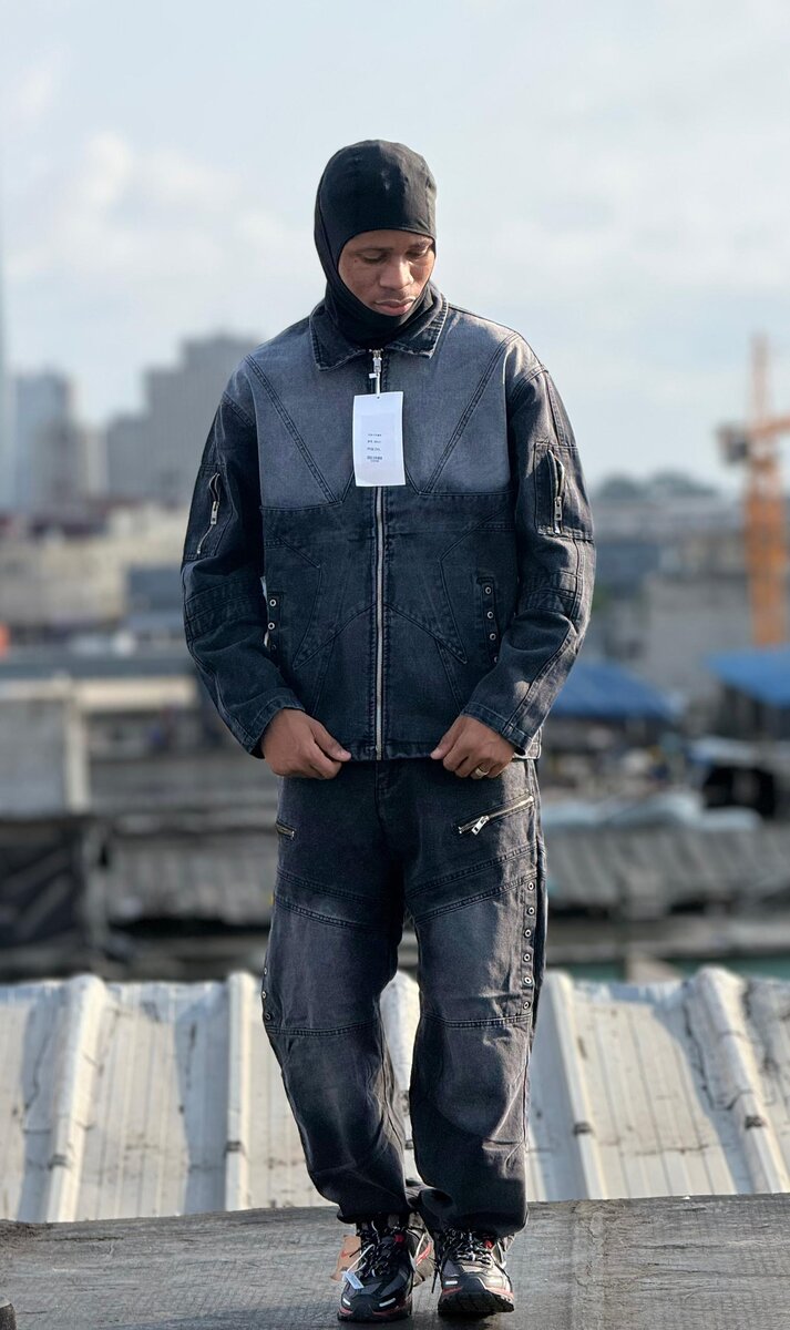 Ensemble en denim tendance homme