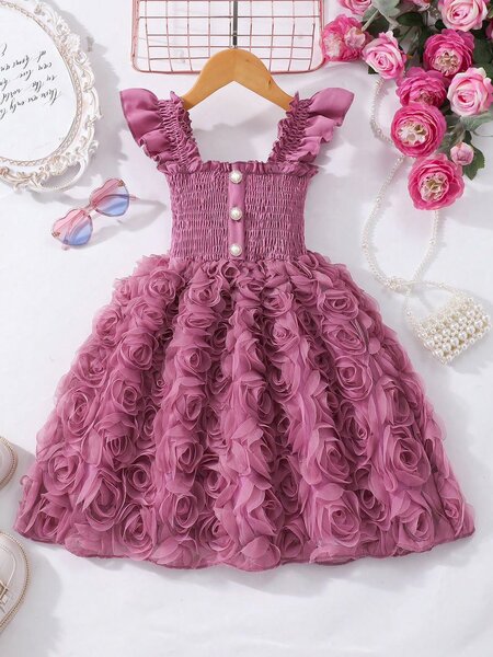 Robe Fille Fleurie Élégante