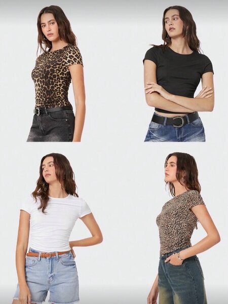 Basic top à motifs