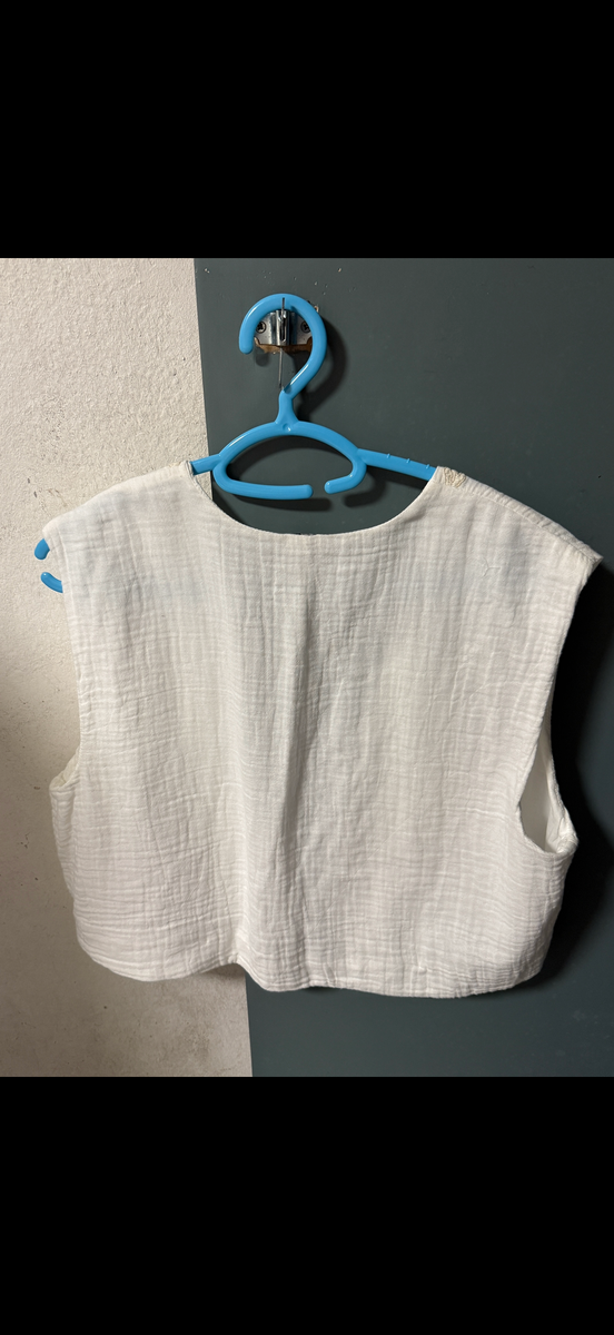 Gilet brodé femme en coton