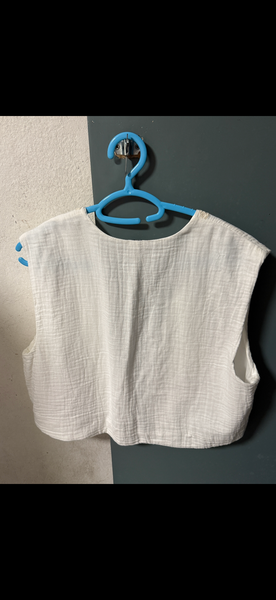 Gilet brodé femme en coton